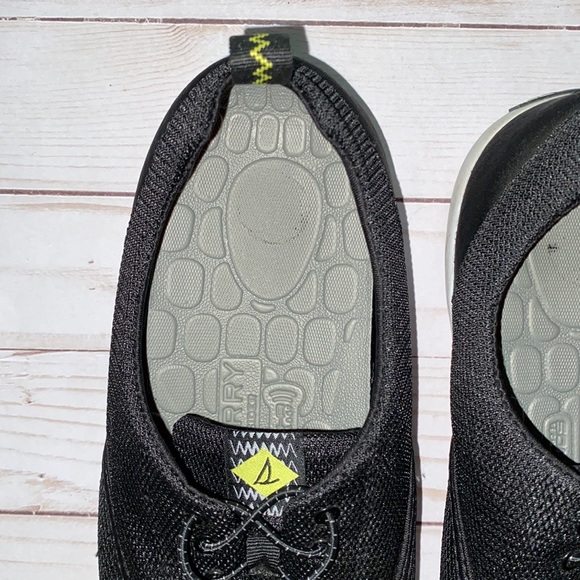 Mens Sperry slip on Flex Deck water beach shoes Sneakers sz 10 black boating - Picture 2 of 6